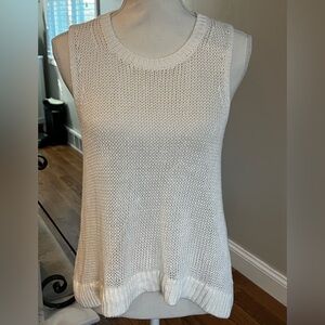 Banana Republic Cream Linen Sweater Tank